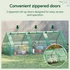 9' x 3' x 3' Portable Mini Greenhouse Outdoor Garden with Large Zipper Doors and Water/UV PE Cover - 4 of 4