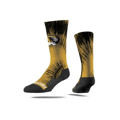 NCAA Missouri Tigers Tie-Dye Adult Crew Socks - M/L