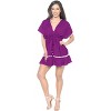 LA LEELA Women's Summer Vacation Beachwear Mini Bathing Suit Loose Beach Dress Plus Size Party Swimwear Swimsuit Cover Ups for Women - 4 of 4
