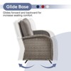 Belord Outdoor Patio Furniture Set with Glider Loveseat, Gray Wicker Deep Seating Patio Swivel Rocker Glider Chairs and Rattan Coffee Table - 3 of 4