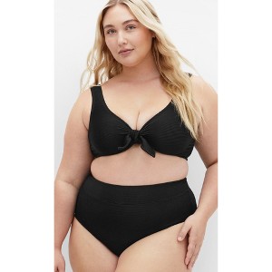 Women's Plus Size Valencia Hi Waist Bikini - black | CITY CHIC - 1 of 4