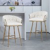 NicBex Bar Stools for Kitchen Island,Velvet Counter Bar Stools with Golden Legs,30 inch Bar Chairs for Dining Rooms,Kitchens Islands - image 2 of 4