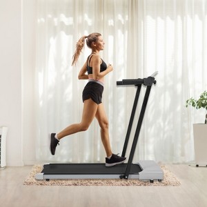 HFYee Walking Pad Treadmill 300 LB Capacity with Armrest, LED Display and Silent Motor, Portable Treadmill for Home Gym, 1 to 7.6 MPH - 1 of 4