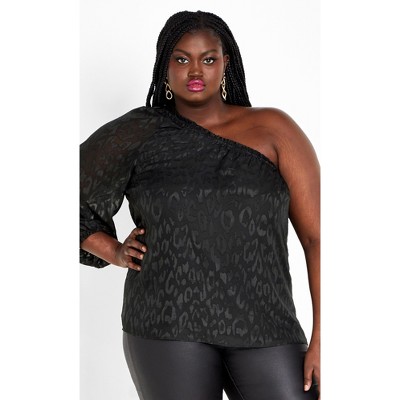 Women's Plus Size Jojo Top - black | CITY CHIC
