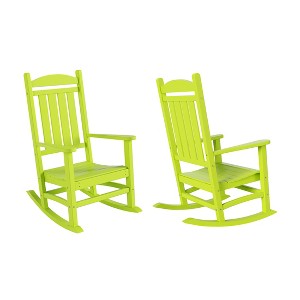 WestinTrends All-Weather Outdoor Patio Poly Classic Porch Rocking Chair (Set of 2) - 1 of 4