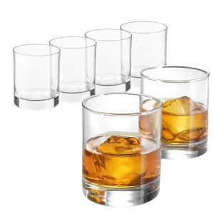 Bormioli Rocco Cortina Set of 6 Whiskey Glasses, Lowball Glasses, 6.5 Oz Weighted Bottom Short Glass Tumbler, Made In Italy - 1 of 4