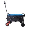 Collapsible Folding Wagon Cart, Wagon Cart Garden Shopping Beach Cart with Wheels - 2 of 4