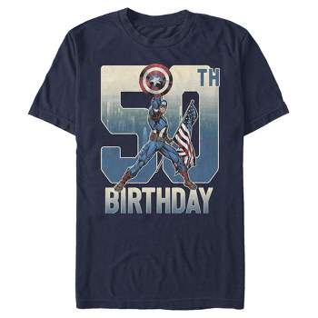 Men's Marvel Captain America 50th Birthday T-Shirt