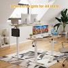 Infurnic Desks, Standing Desk with Splice Board, Adjustable Height Sit Stand Desk for Office or Home, Brown, 24"*48"*27.5" - 2 of 4