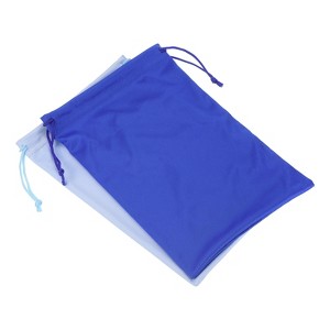 Unique Bargains Microfiber Soft Drawstring Snowboard Skiing Goggle Bags 7.1" x 10.6" 2 Pcs - 1 of 4