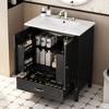 Christopher Knight Home Addy Modern 30" Bathroom Vanity with Ceramic Sink, Shelf and Drawer - 3 of 4