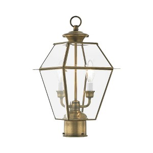Livex Lighting Westover 2 - Light Post Light in  Antique Brass - 1 of 2