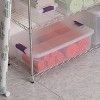 Sterilite 32qt Clear View Storage Bin With Latch Purple : Target