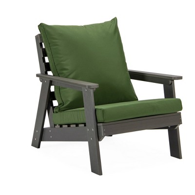 LeisureMod Alpine Series Outdoor Patio Chair with Weather-Resistant Removable Cushions