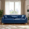 ORRD 87.4" 3-Seater Upholstered Sofa with Throw Pillows, Pocket Spring Comfort & Metal Legs for Modern Living Room - 2 of 4