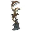 Design Toscano Triple Leaping Dolphins Cast Bronze Garden Statue - 2 of 4