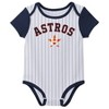 Mlb Houston Astros Infant Boys' White Pinstripe 3pk Bodysuits - 18m : Target