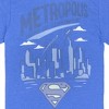 Mens Superman Metropolis City Skyline Black Ink Premium T-Shirt - 2 of 3