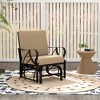 Tangkula 2 Pieces Patio Glider Chair Outdoor Metal Glider w/ Seat & Back Cushions Backyard Poolside - 4 of 4