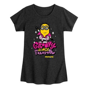 Girls' - Despicable Me Minions - Groovy Since Forever Fitted Short Sleeve Graphic T-Shirt - 1 of 4