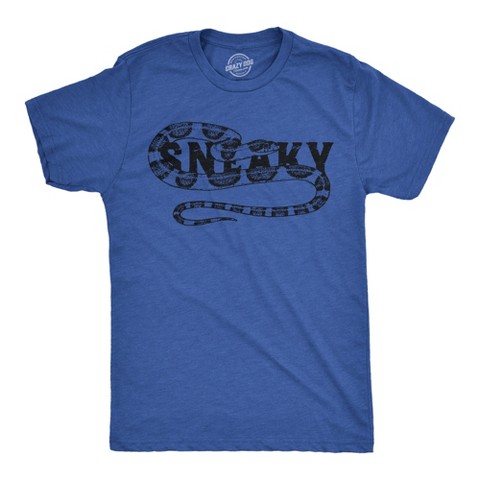 Мужские футболки Crazy Dog T-Shirts, Inc. Mens Funny T Shirts Sneaky Snake Sarcastic Graphic Tee for Men - Crazy Dog Men's T Shirt for Animal Lovers Royal L