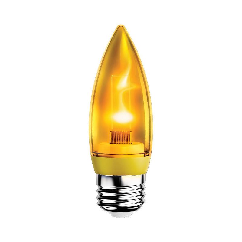 GE Flicker Flame LED Light Bulb 1W Medium Base Flickers Light a Flame, 4 of 5