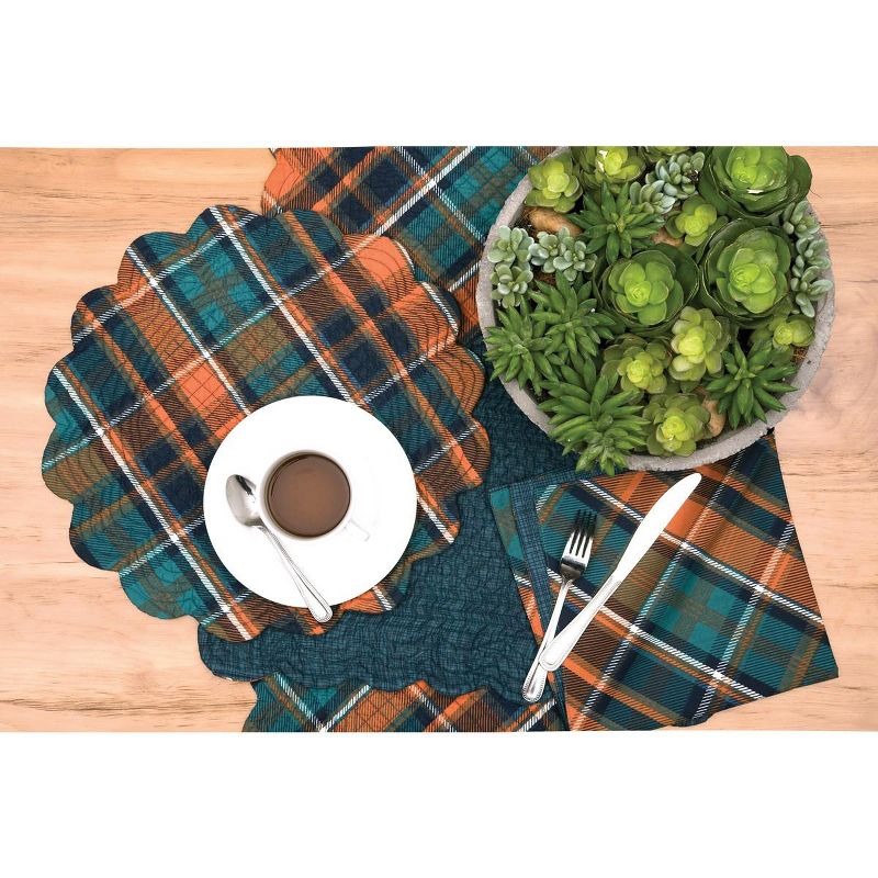 C&F Home Troy Plaid Thanksgiving Cloth Napkin Set of 6, 4 of 6