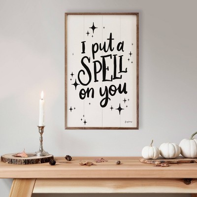 Kendrick Home Sophisticated Spooky III Spell Wall Art White By Becky Thorns