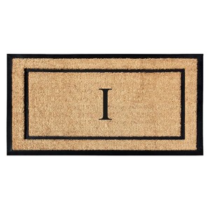 A1HC Natural Coir and Rubber Backing Monogrammed Door Mat, Anti-Shed Entry Doormat - 1 of 4