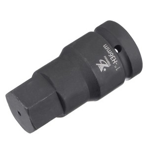 Unique Bargains CR-MO Steel Metric 1" Square Drive Impact Hex Socket Black - 1 of 4