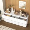ORRD 9 Drawer White Dresser, Modern Wide Wood Storage Cabinet, Handleless Chest of Drawers for Bedroom or Living Room - 3 of 4