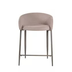 Cromwell Metal Velvet Counter Height Barstool Taupe - Hillsdale Furniture