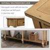 PAGED Rustic Solid Wood Console Table with 2 Drawers & Tapered Legs, Distressed Finish Sofa Table Narrow Long, Modern Narrow Entryway Table - 3 of 4