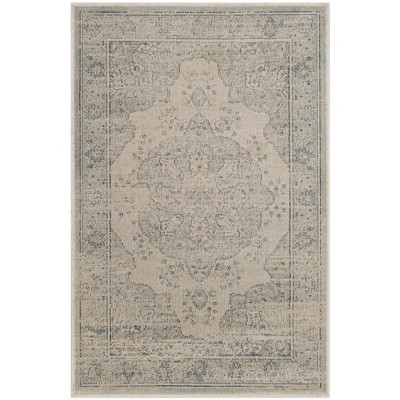 Vintage Vtg158 Power Loomed Indoor Accent Rug - Light Blue/cream - 2'x3 ...