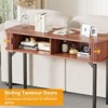 Fluted Console Table with Storage - Wood Sofa Table with Sliding Door, Entryway Table with Storage Space for Living Room, Couch, Hallway, Foyer - 4 of 4