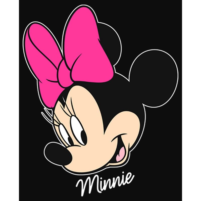 Juniors Womens Mickey & Friends Minnie Mouse Portrait Racerback Tank Top, 2 of 6