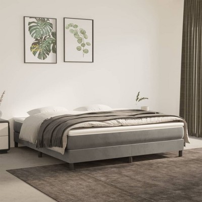 VidaXL Pocket Spring Bed Mattress Light Gray 59.8 in.x79.9 in.x7.9 in. Queen Velvet