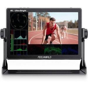 FEELWORLD LUT11H 10.1 Inch 2000nit Ultra Bright Camera Field DSLR Monitor with Touchscreen Waveform LUT F970 Install and Power Kit HDMI Input Output - 1 of 1