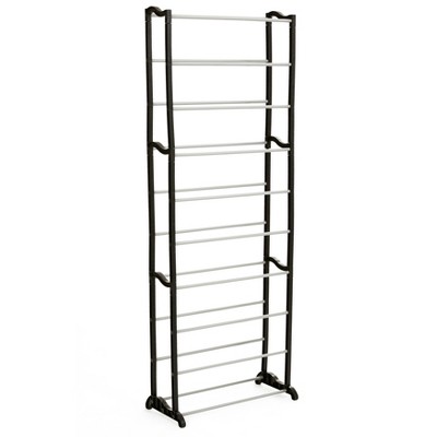 Lakeside Metal Shoe Rack - 10 Tier Storage for Bedroom or Closet - Holds up to 30 Pairs