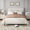 KWPZQEB Platform Bed Frame with High Upholstered Headboard and Wooden Slats Support, Linen Cloth, No Box Spring Needed, Easy Assembly - 2 of 4