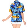 LA LEELA Hawaiian Shirts Womens Summer Button Down Beach Party Short Sleeve Vacation Tops Blouse Shirt Collared Button Up Tee Shirts - image 2 of 4