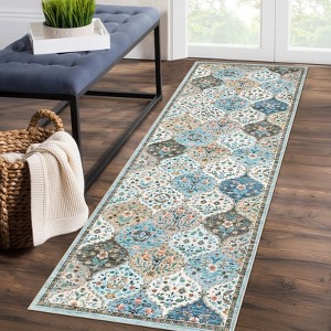 Vintage Distressed Rugs Machine Washable Area Rug - 1 of 4