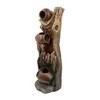 NAYSAYE Fountain Three Tier Tree Trunk Water Feature with Cascading Basins for Garden Patio, Brown, 11.6"*37.8"*26.4" - 2 of 4