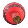 Inge Glas 11.5 Inch Dark Red Block Stripes Finial Tree Topper Christmas Tree Toppers - 4 of 4