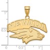Black Bow Jewelry 14k Yellow Gold Plated Sterling Silver Nevada Wolf Pack NCAA Large Pendant - 2 of 3