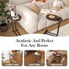 NicBex Modern C-Shaped Wooden End Table with Metal Frame Slide,Natural Side Table,Coffee Table for Bedroom,Living Room - 4 of 4