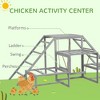 Lyngins Chicken Toys for Coop,Chicken Swing Set with Perches,Wood Stand,Ladder,Platforms for Poultry Run,Gray - 4 of 4