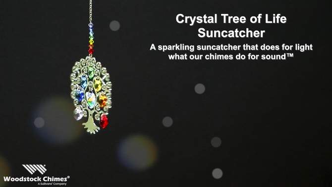 Woodstock Crystal Suncatchers, Crystal Tree of Life, Crystal Wind Chimes For Inside, Office, Kitchen, Living Room Décor, 4"L, 2 of 8, play video
