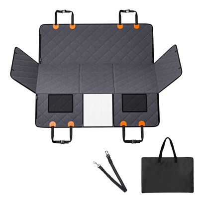 VEVOR Back Seat Extender, Dog Car Seat Cover for Back Seat Bed with Mesh Window and Storage Pocket, Supports 400lbs Dog Hammock