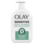 Olay Sensitive Gentle Facial Cream Cleanser with Oat Extract - Fragrance Free - 16 fl oz